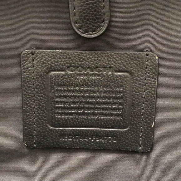 Coach Black Leather and Mesh Metropolitan Sling Backpack